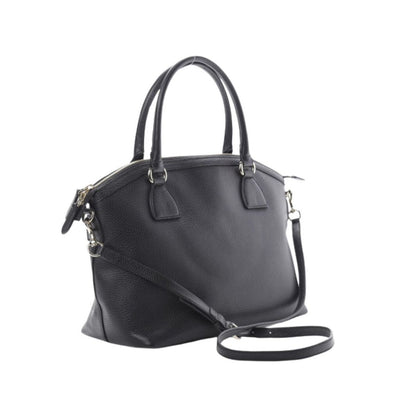 GUCCI BLACK CALFSKIN DOME SATCHEL