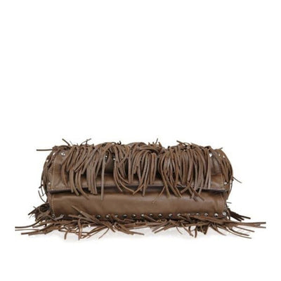 PRADA NOCE FRINGED SHOULDER BAG