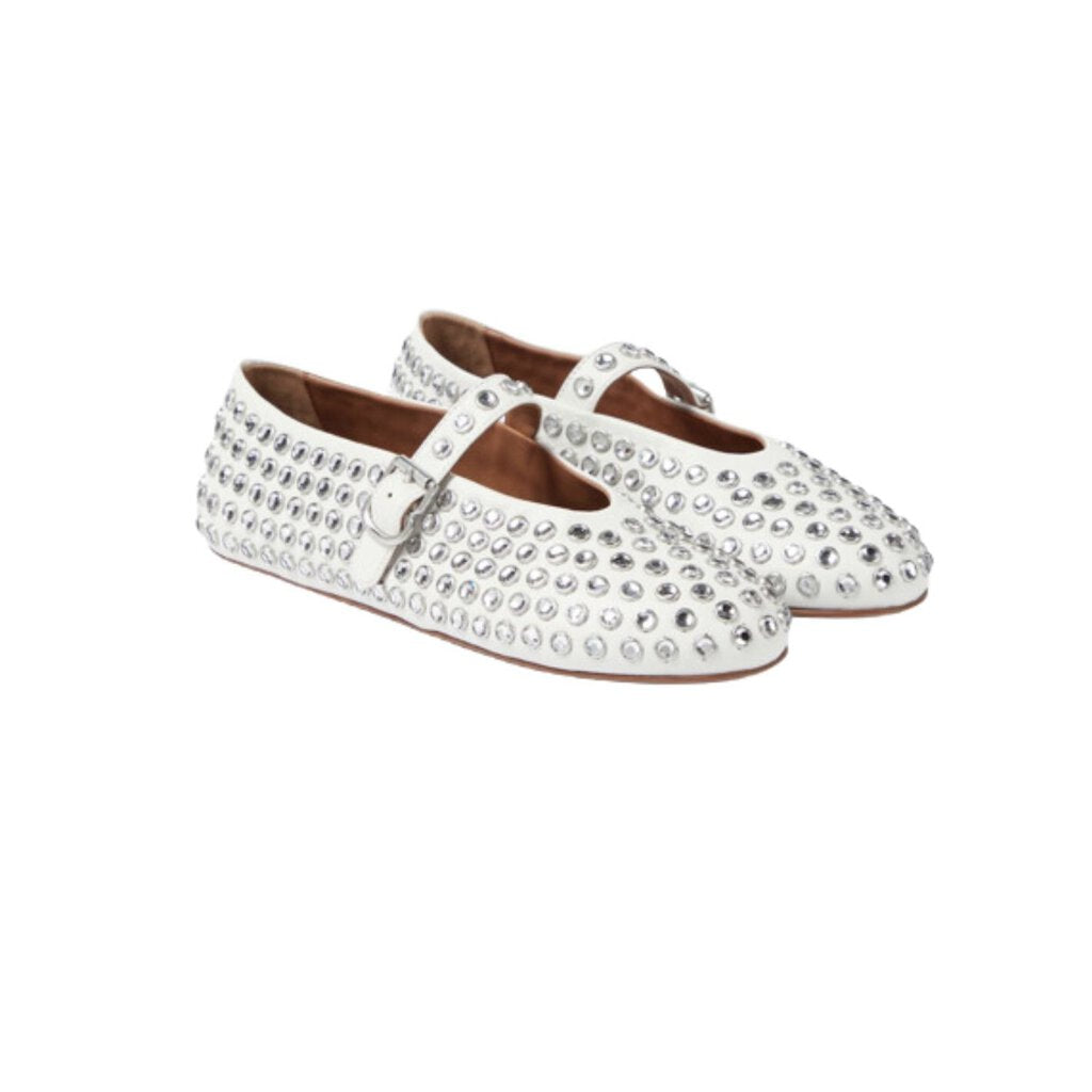 ALAIA PARIS RHINESTONE BALLET FLATS